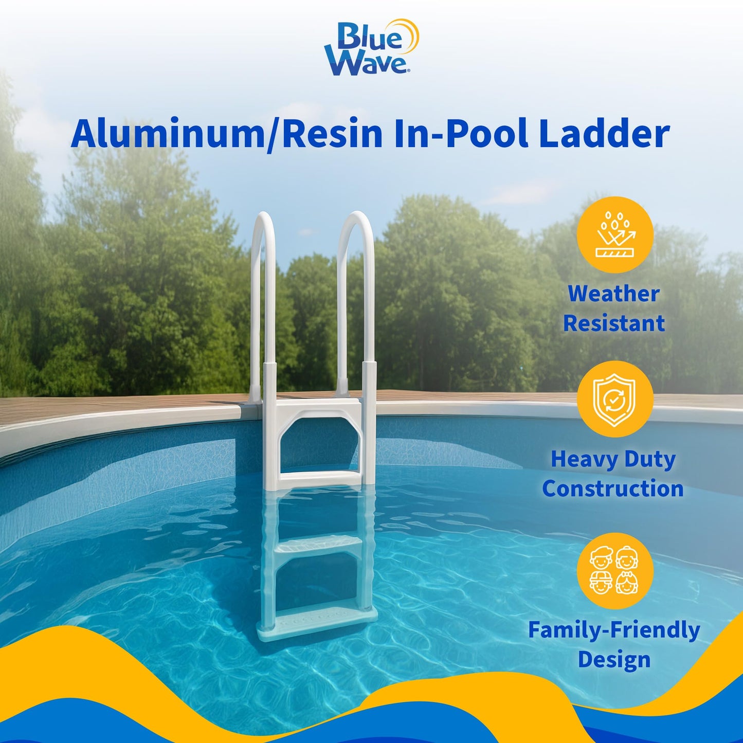 Blue Wave NE1142 Aluminum/Resin In-Pool Ladder