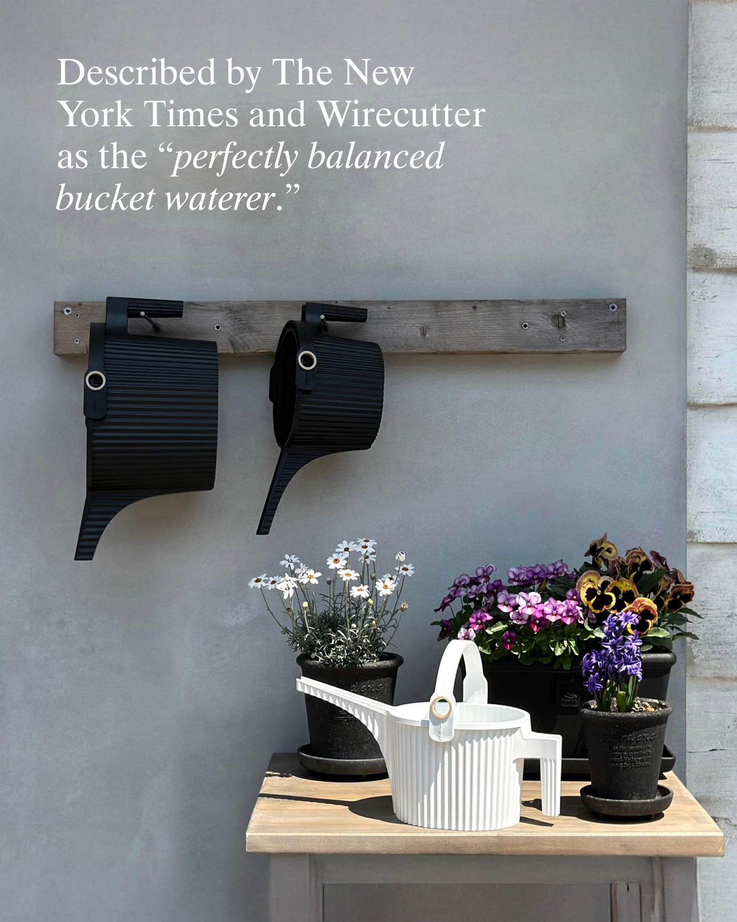 Hachiman Watering Can Set of 2 - Includes Small and Large Plant Watering Can with Widened Spout for Indoor and Outdoor Plants - Hands-Free Filling - Black