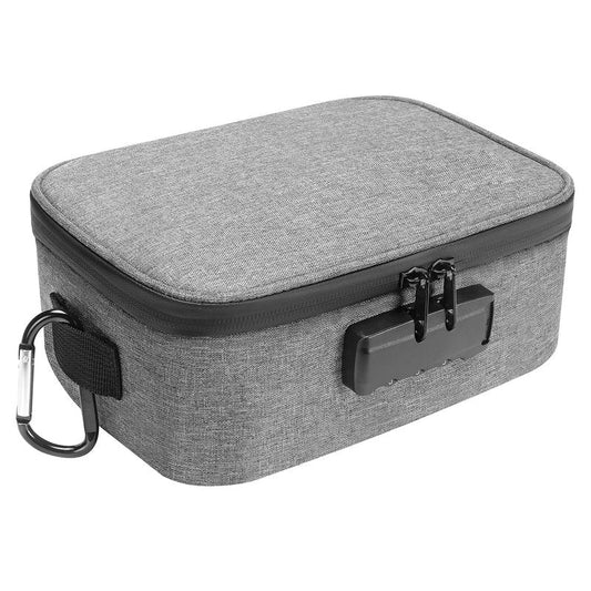 Large Standard Smell Proof Bag with Combination Lock, Water-Resistant file Organizers Conatiner Case for Travel and Home, Medicine Storage Box, Great Gift for Friends, Grey