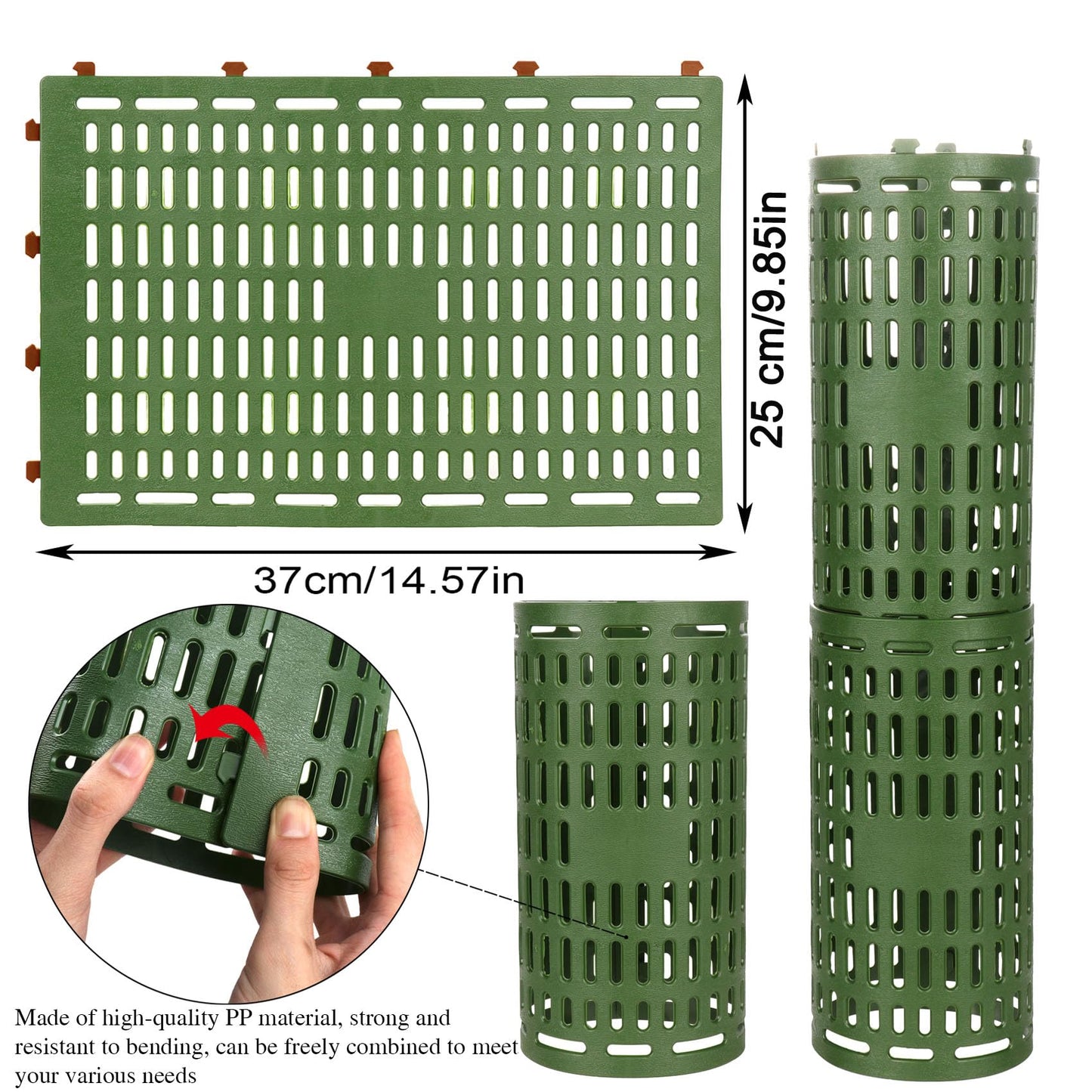 USEDGDIG 8 Pack Tree Trunk Protector Extendable Plant Guard Protectors 15" x 10" Tree Wraps to Protect Bark Heavy Duty Tree Protectors from Wildlife, Pruners, Mowers, and Rodents
