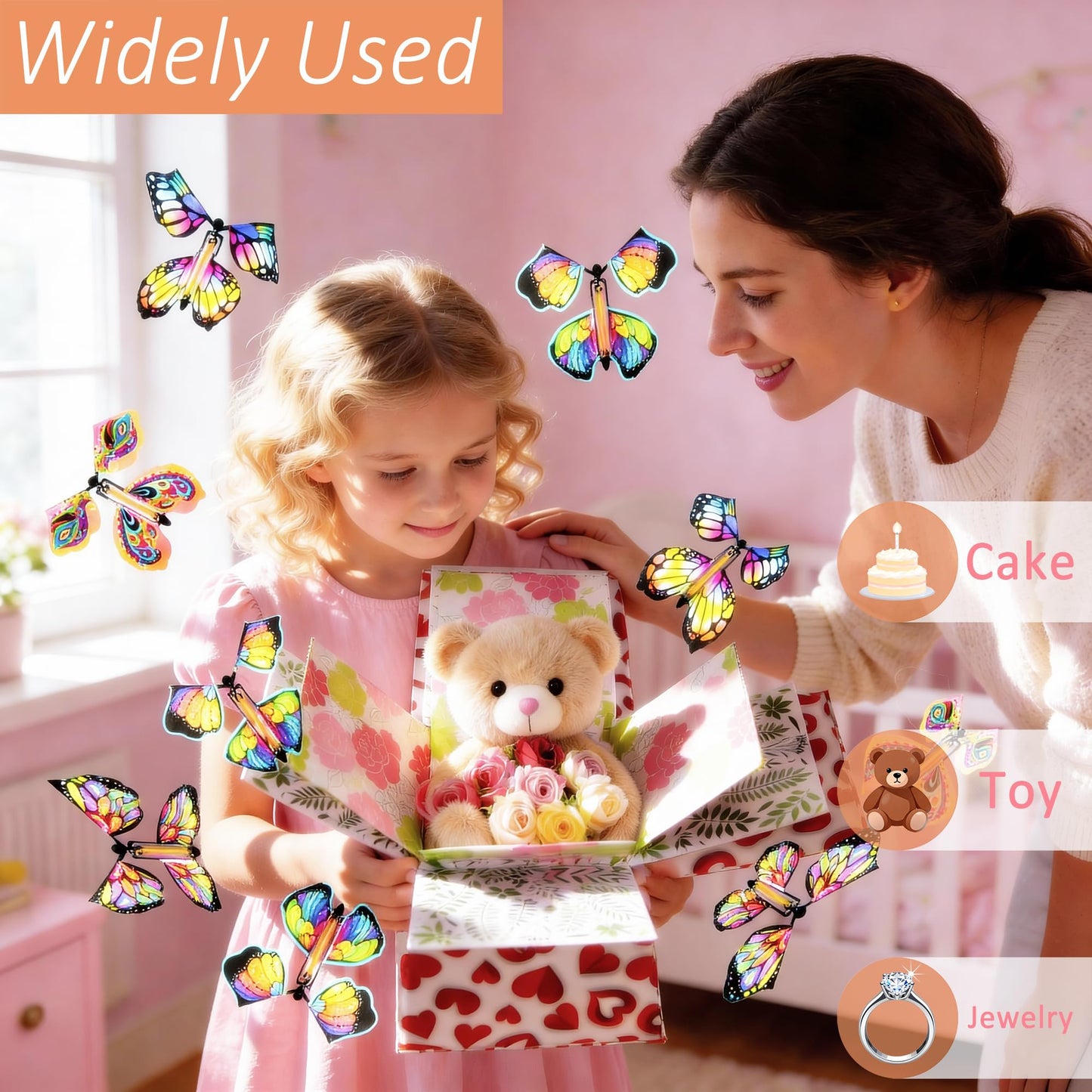 Flying Butterfly Birthday Surprise Explosion Gift Box Pop Up Present for Women & Men - The Perfect Way to Celebrate Your Wife Girlfriend Best Friend or Mom on Valentine‘s Day Anniversaries & Mother’s Day