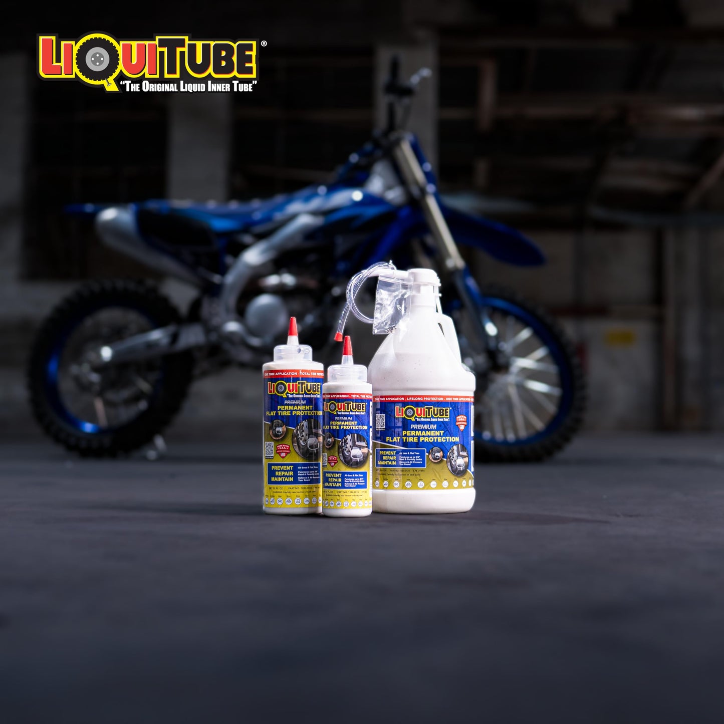 LiQuiTube Premium Heavy Duty Tire Sealant - Permanent Flat Tire Protection for Industrial and Off Road Tires - Maintain Air Pressure, Balance - Seal Punctures, Bead, Rim, Tire Weathering Leaks (1 Gal)