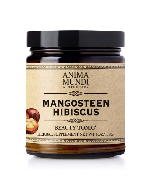 Anima Mundi Apothecary Mangosteen Hibiscus Beauty Tonic - Organic Mangosteen Fruit Powder with Hibiscus Flower - Contains Naturally-Occurring Vitamin C for Skin and Immune Support (4oz / 113g)