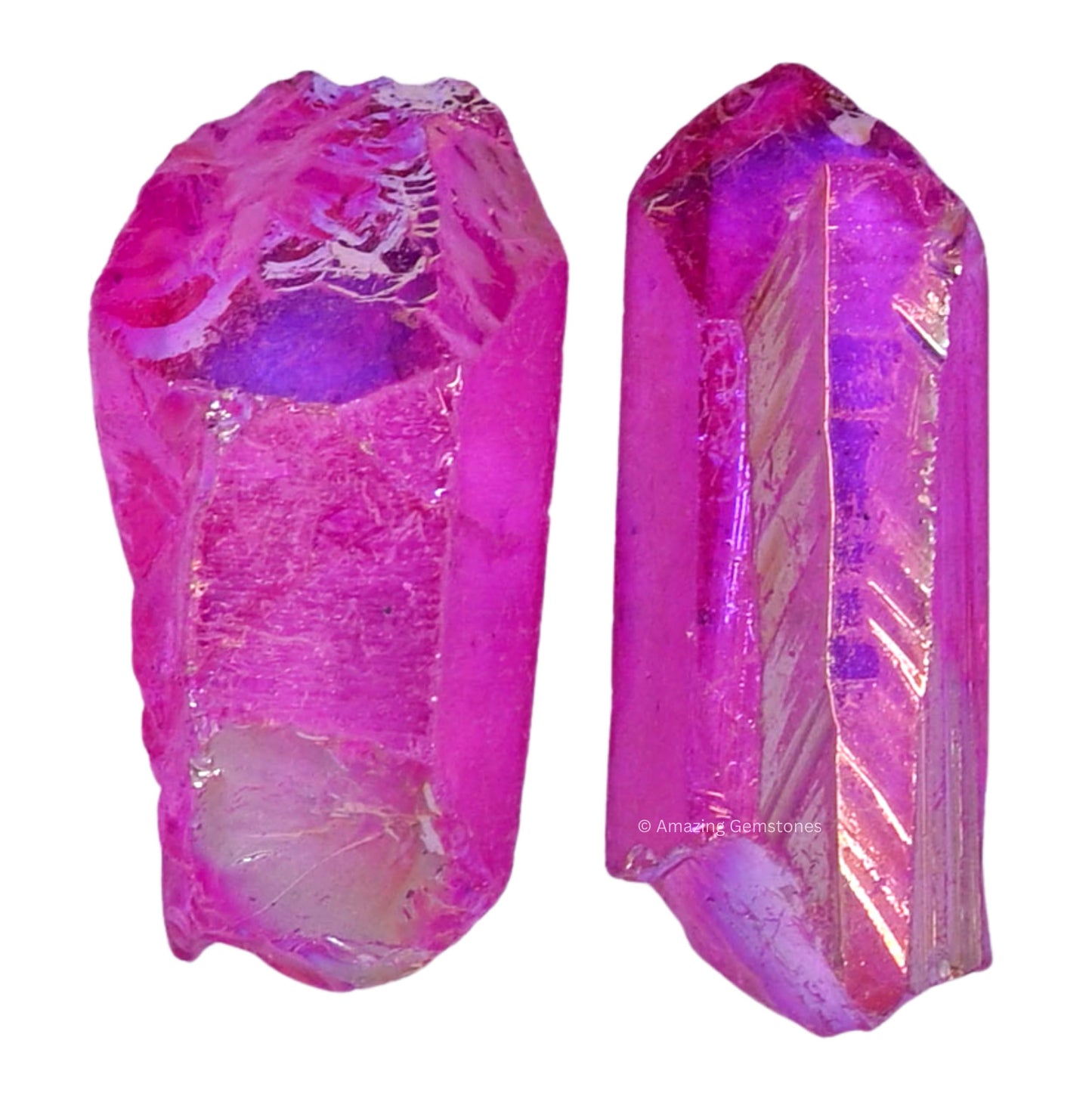 Amazing Gemstone Rose Aura Quartz Raw Pencil Points Crystals and Healing Stones, Natural Rocks for Meditation and DIY Raw Point Stones and Crystals (1 lb)