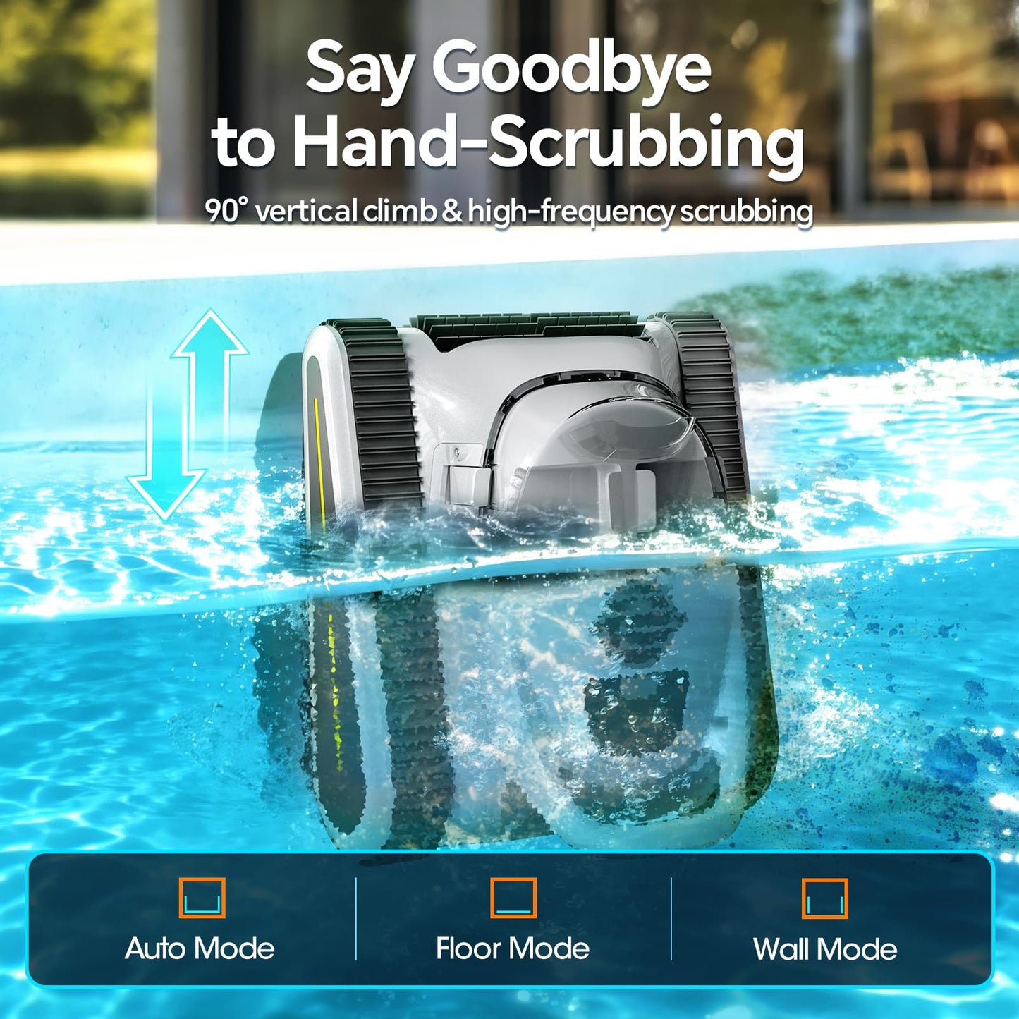 LODOBA Pool Vacuum for Inground Pools & Above Ground Pool, Cordless Robotic Pool Cleaner with 180W Brushless Motor, 3-Hour Runtime, Wall-Climbing Pool Robot Scrubber for Pools up to 2150 Sq.Ft.