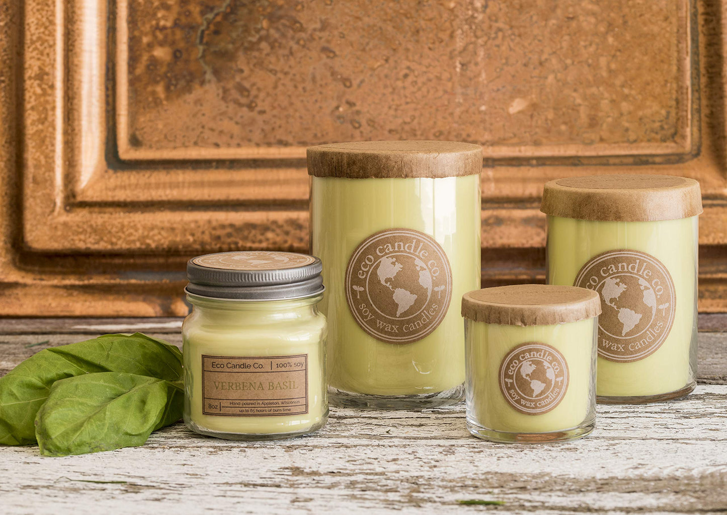 ECO CANDLE CO. Recycled Candle, Snowflakes, 6 oz. - Scents of Winter, Flowers, & Mint - 100% Soy Wax, No Lead, Kraft Paper Label & Lid, Hand Poured, Phthalate Free, Made from Midwest Grown Soybeans