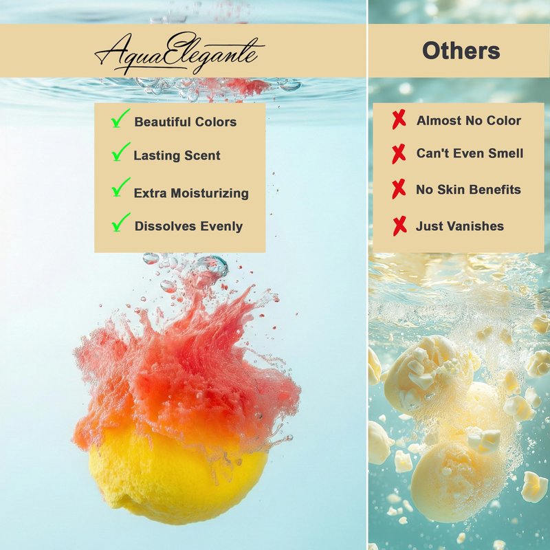 Aqua Elegante Flower Bath Bombs Gift Set - 12 Large Bathbombs for Women with Scented Essential Oils and Moisturizing Shea Butter, No Stain, Natural, Vegan Spa Present for Mom, Wife, Girlfriend