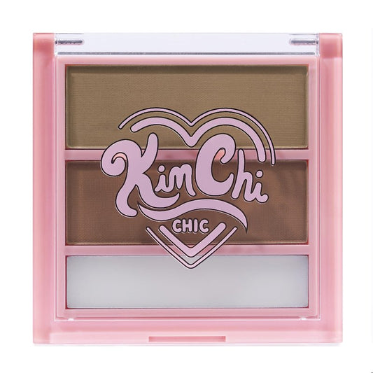 KimChiChic Beauty Kimbrowly Eyebrow Powder Duo with Brow Wax – Natural Looking Brows, 3D Effect, Cruelty Free, Light H 0.27oz