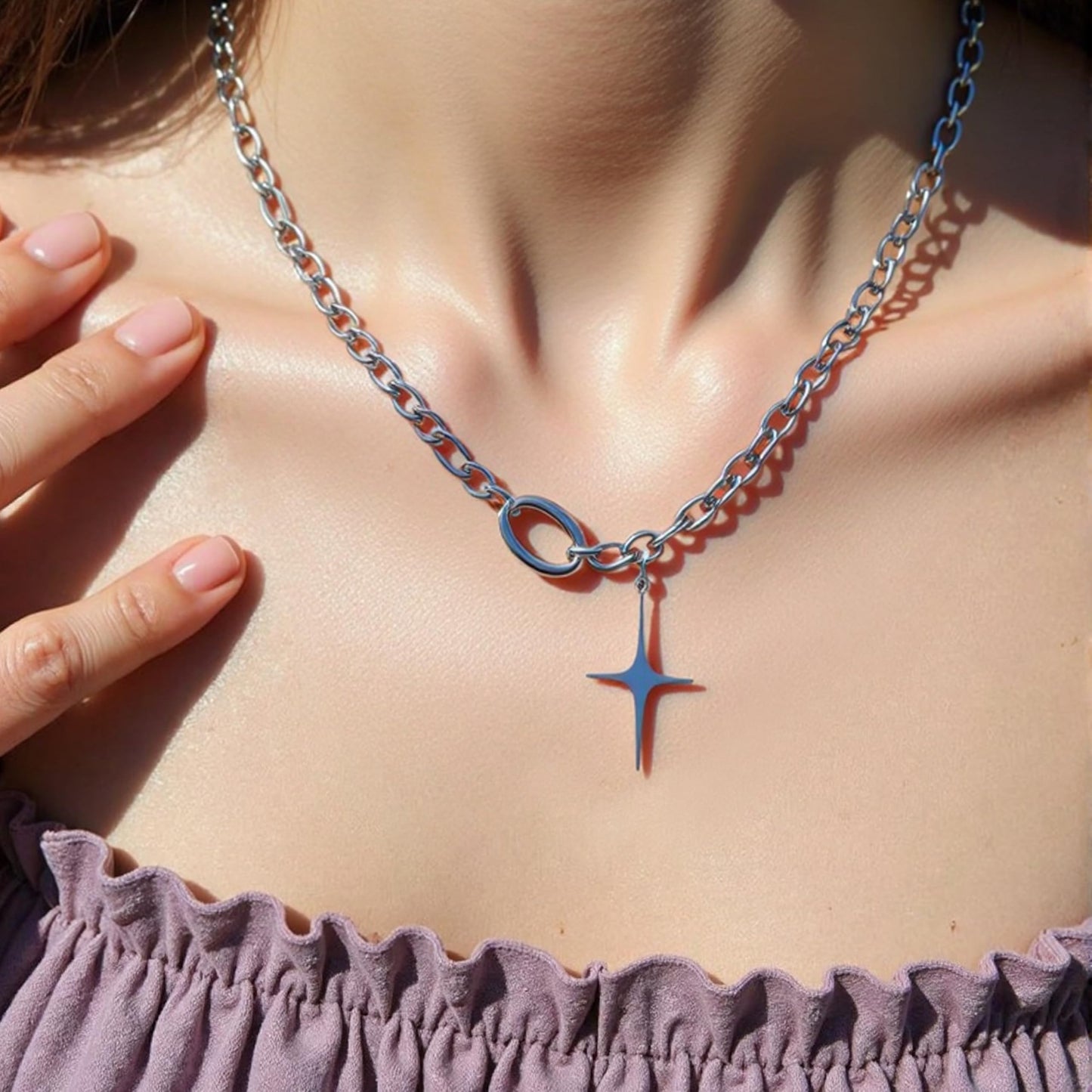 Buyongwant Star Necklace for Women Irregular Y2k Pendant Fashion Hip Hop Versatile Jewelry