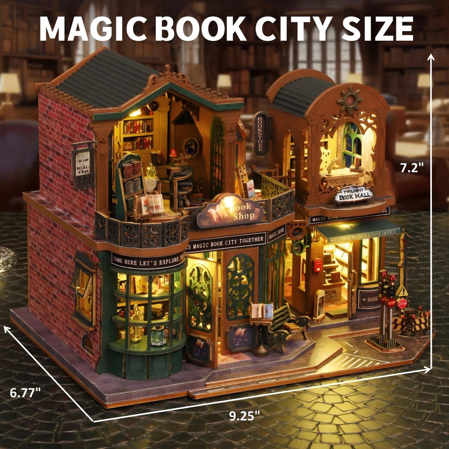OZJAY Miniature House Kit, Mini House Building Kit with Furniture, DIY Miniature Kit for Adults Teen, Dollhouse Kit for Birthday Christmas, Magic Book House