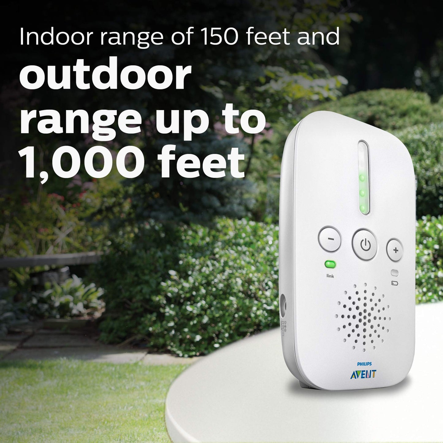 Philips AVENT Audio Baby Monitor DECT, White, SCD502/10