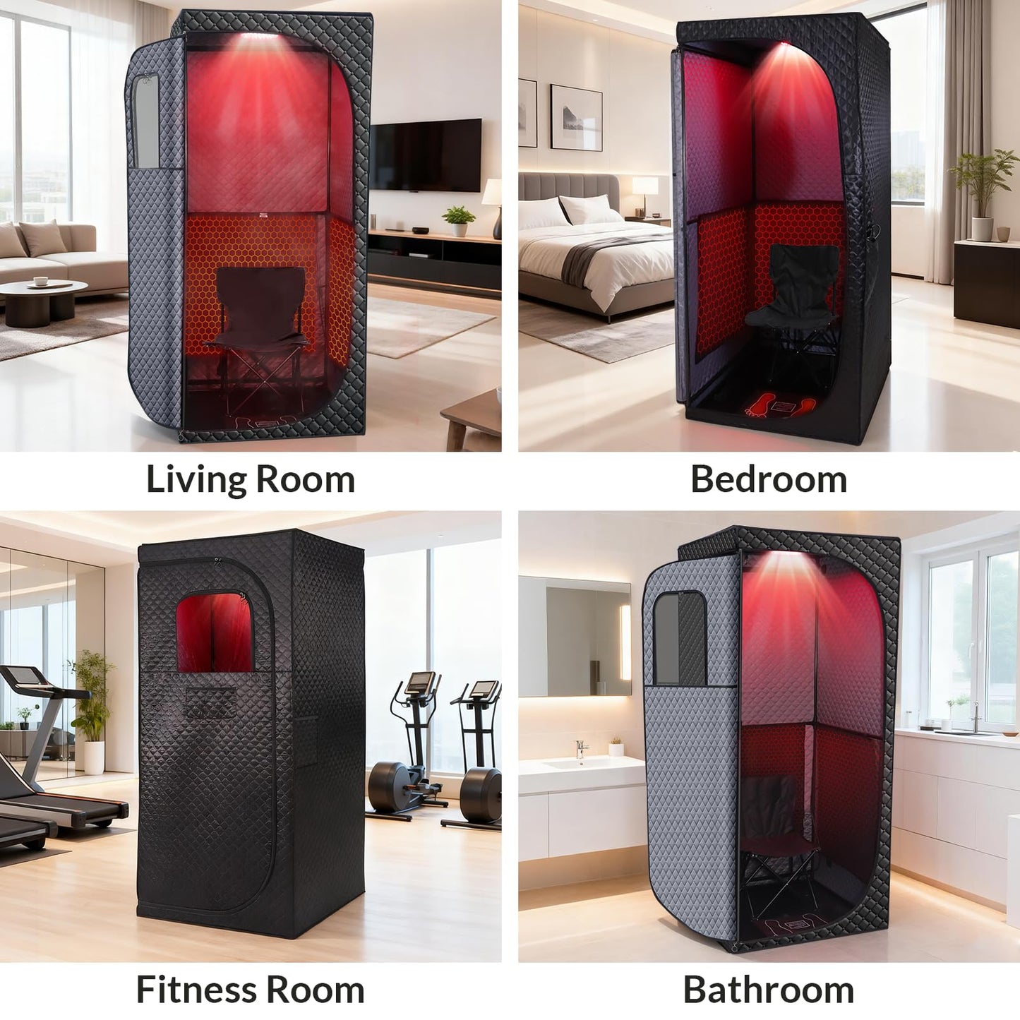 Veloqore Dry Infrared Sauna, Red Light Therapy Saunabox for Relaxation, Detox and Muscle Relief, 9 Levels Up to 140°F Personal Indoor Saunas Tent, Portable Sauna for Home, Bedroom, Living Room