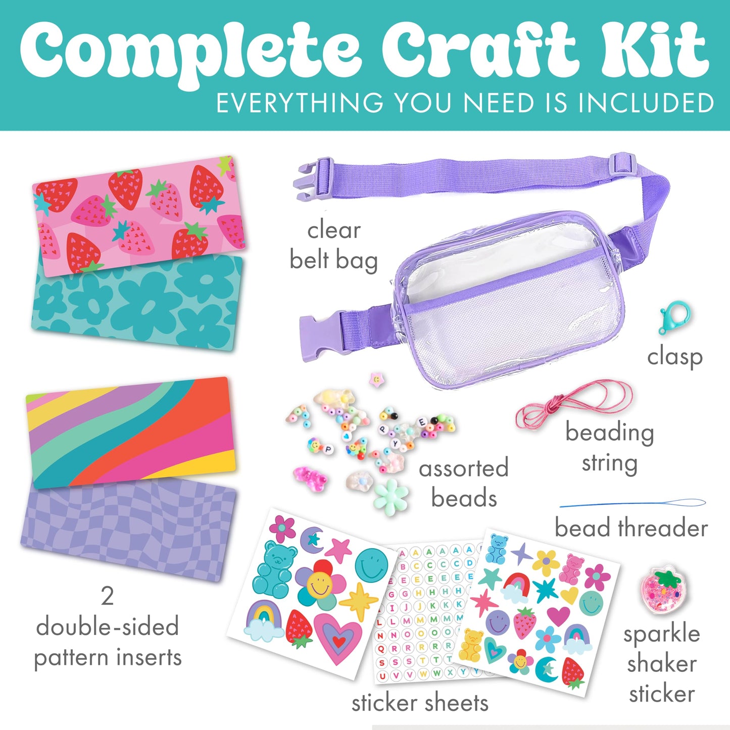 Creativity for Kids Chic Boutique Belt Bag: DIY Girls Fashion Kit, Arts and Crafts Kit, Birthday Gifts for Girls & Spring Crafts (Ages 6+)