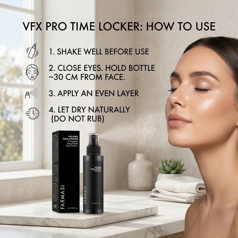 FARMASI Makeup Time Locker, Long-Lasting Makeup Setting Spray, Oil-Free, Lightweight, All-Day Wear Revitalizes, Natural Finish, 4.2 fl. oz / 125 ml