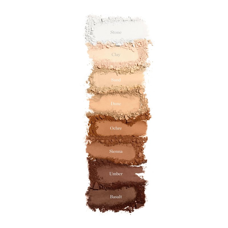 Ogee Sculpted Skin-Perfecting Makeup Setting Powder - Clay - FULL SET (Case & Refill) - Lightweight Powder Foundation Made with 70% Organic Ingredients