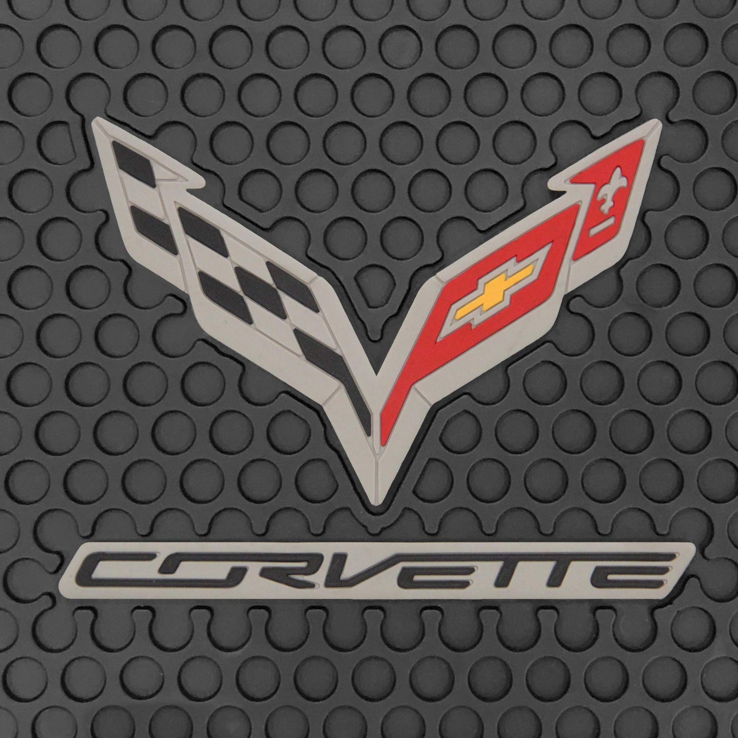 Lloyd Mats Custom-Fit All-Weather Rubber Floor Mats for Corvette C7 2014-2019 2pc Set