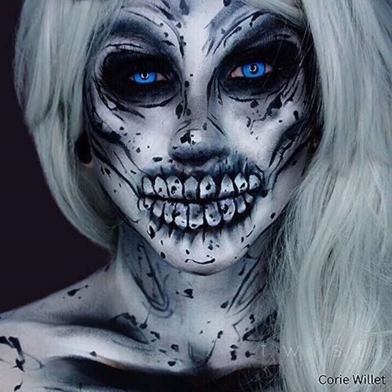 Mehron Makeup Liquid Makeup | Face Paint and Body Paint Perfect for Halloween, Cosplay I Air Brush Compatible (1 oz) (BLACK)