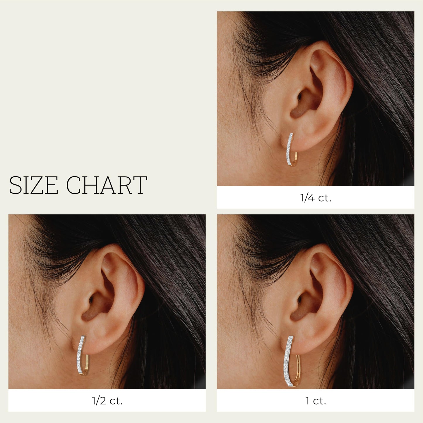 Gilded Lab-Grown Diamond Prong Series Hoop Earrings,1 Cttw | SI1 F Color, 14K Gold-Plated | Elegant & Ethical Jewelry for Women, Gift Box Included | For Anniversaries, Gifting and Special Occasions