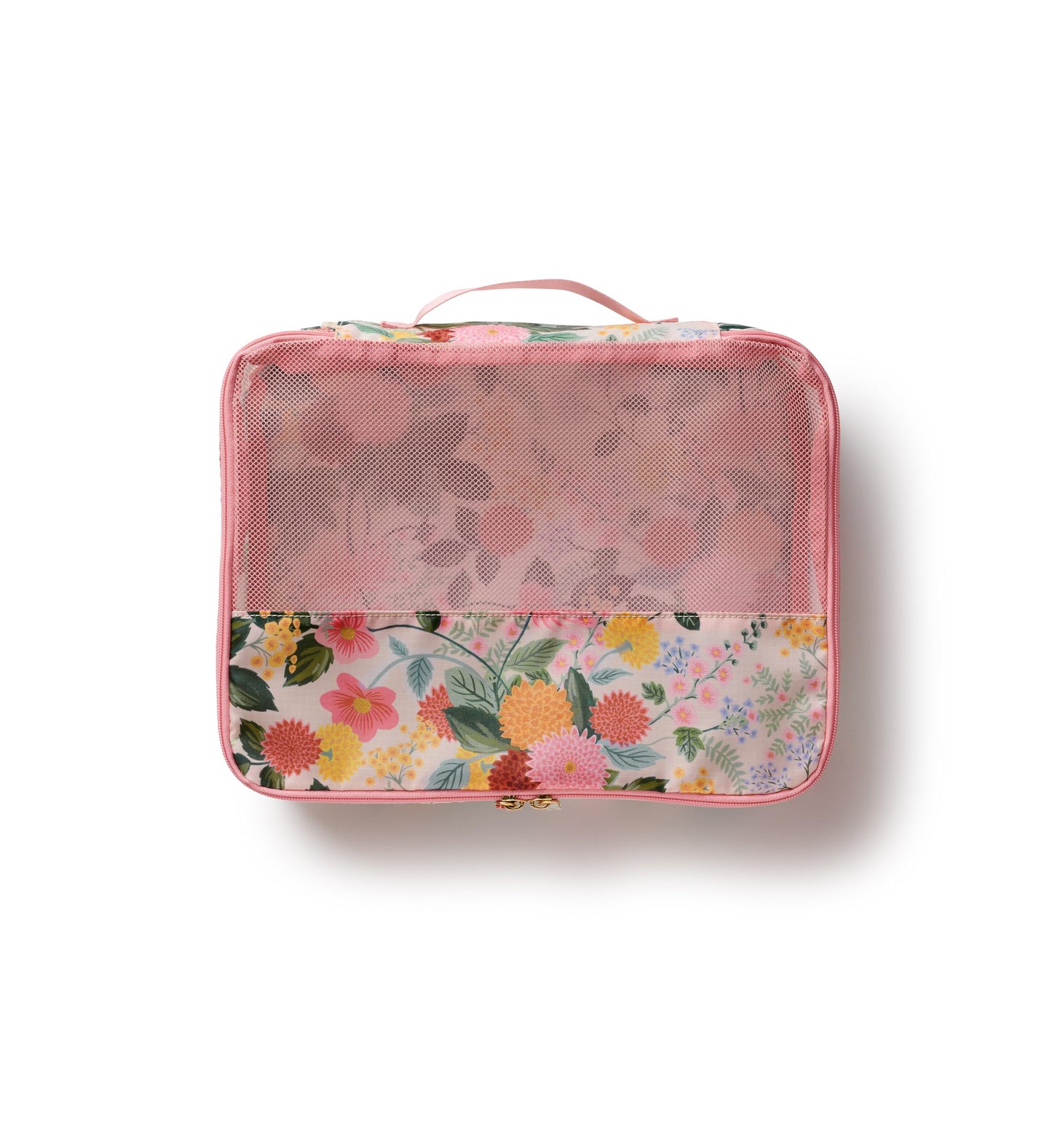 RIFLE PAPER CO. Dahlia Floral Print Travel Packing Cubes Small, Medium, Large + Laundry Bag, Essential 4-Piece Luggage Organizer Set for Effortless Packing, Suitcase Storage & Stylish Vacation Travel