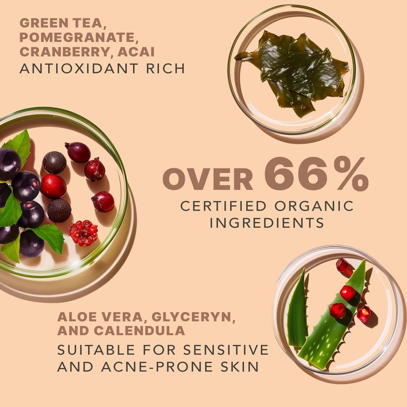 Beauty by Earth Clean Face Wash - USA Made with Organic & Natural Ingredients, Non-Toxic Facial Cleanser