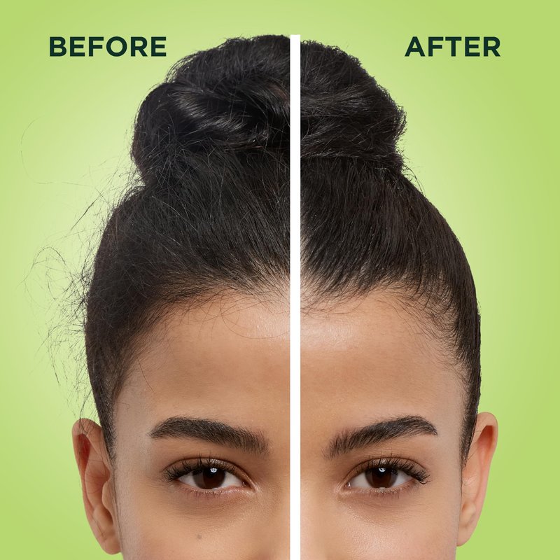 Garnier Fructis Sleek & Shine Shampoo (22 Fl Oz), Conditioner (21 Fl Oz) + Frizz Tamer (0.28 Fl Oz) Set for Frizzy, Dry Hair, Plant Keratin (3 Items), 1 Kit (Packaging May Vary)