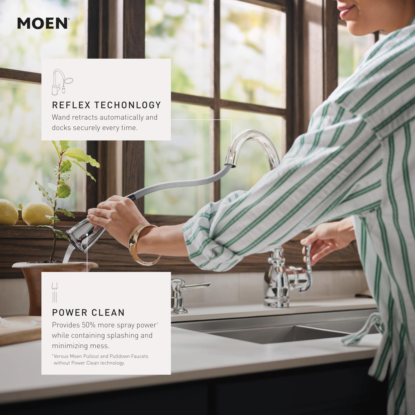 Moen CA87003BRB Single Handle Kitchen Faucet with Pullout Spray from the Anabelle Collection, Mediterranean Bronze