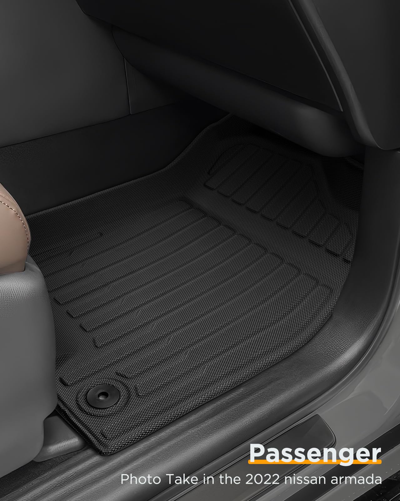 for Nissan Armada/Infiniti QX80 2019-2024 (7 Seats) Floor Mats Carpet Liner All Weather Protector TPE Anti-Slip Tech Mats for Nissan Armada/Infiniti QX80 2019 2020 2021 2022 2023 2024 Accessories