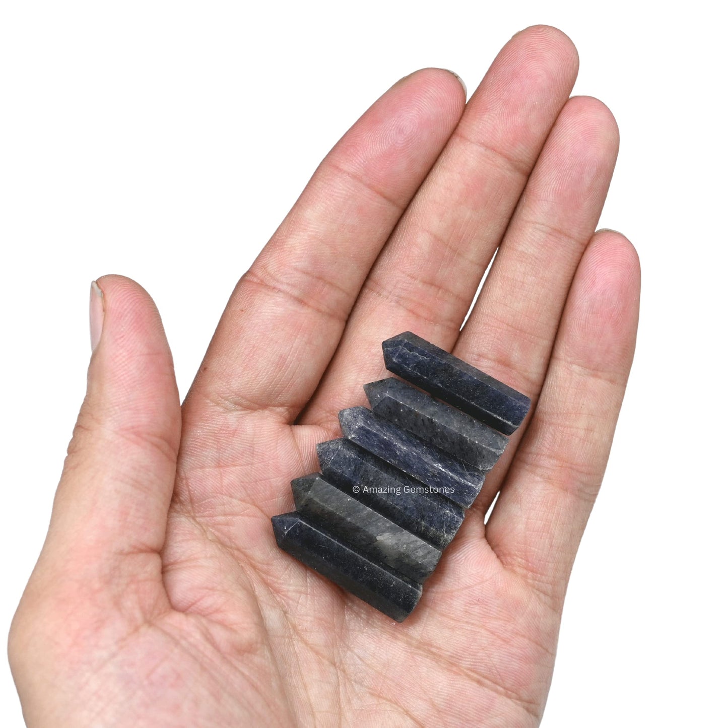 Amazing Gemstone Blue Aventurine Crystal Points Bulk Healing Crystals and Stones - Pack of 3 Single Terminated Healing Wand Point Bulk Crystals for Crafts, Crystal Grid, DIY Work - Premium Crystals