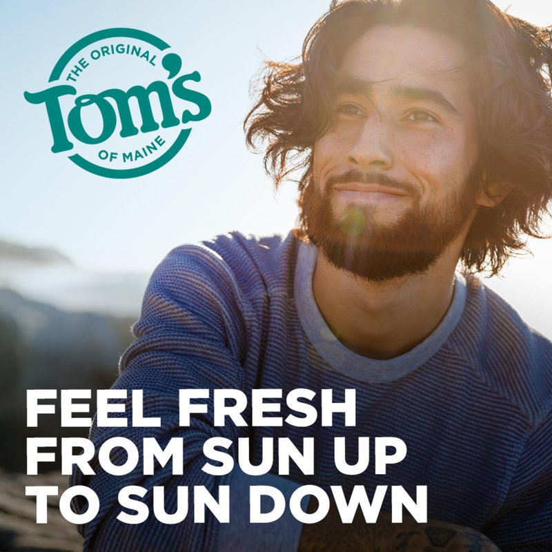 Tom's of Maine Long-Lasting Aluminum-Free Natural Deodorant for Men, Mountain Spring, 2.8 oz. 3-Pack (Packaging May Vary)