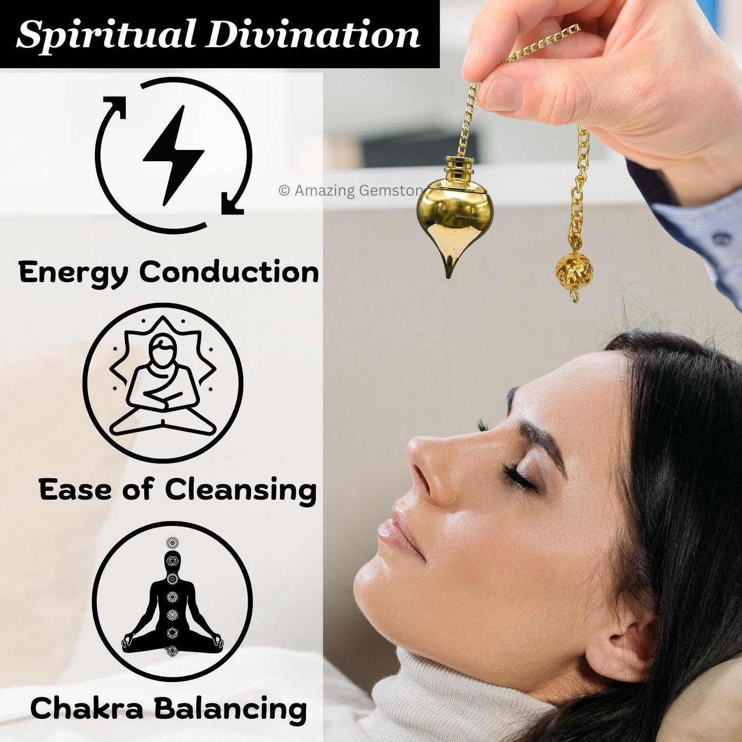 Amazing Gemstone Healing Metal Pendulums for Divination, Gold Dome Cone with Point Steel Copper Pendulum High Energy Pendulo de Bronce Pendulos de Mesa MP108