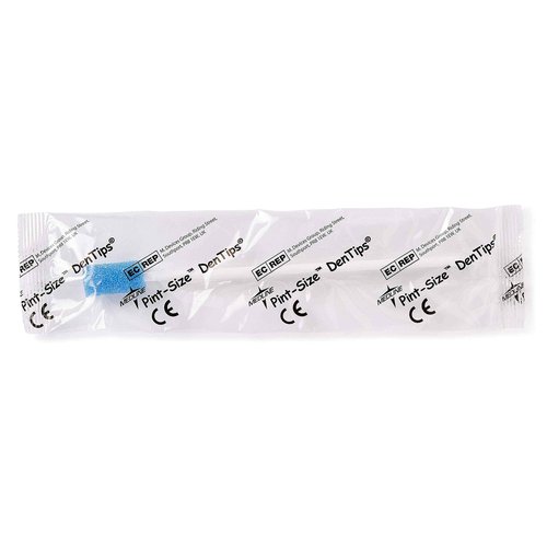 Medline Dentips Disposable Oral Swabsticks, Adult Untreated, Blue, 500 Count