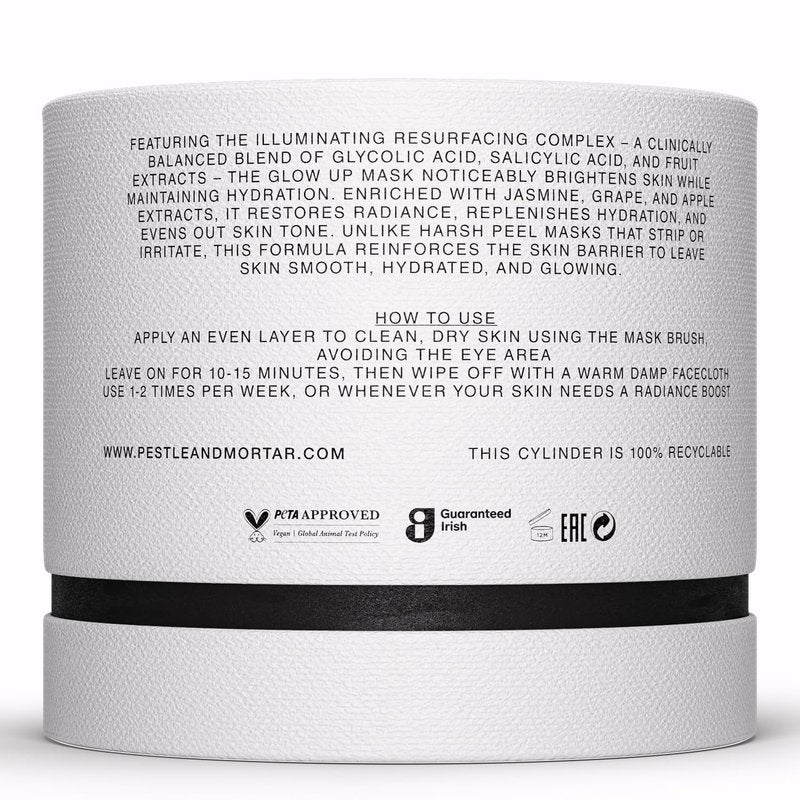 Pestle & Mortar Glow Up Mask,A resurfacing acid and enzyme mask for instantly smoother, brighter skin 1.76 oz