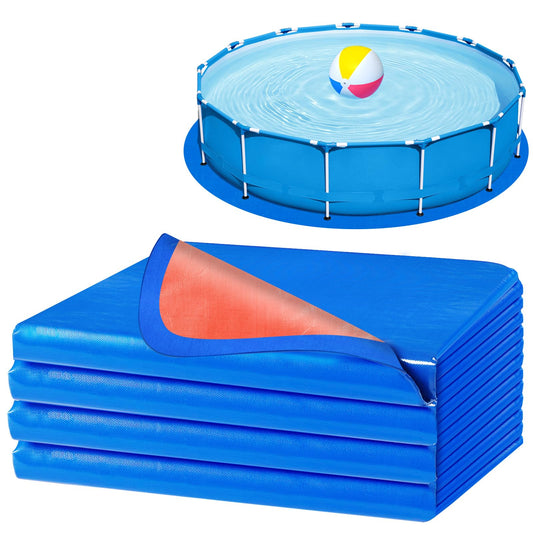 RGJ 15 Ft Pool Liner Pad for Round Above Ground Pools, Thickened Pool Mat Tarp for Under Pool, Dual-Color Pool Ground Pad Cloth Floor Mat for Pool Bottom, Puncture Protection & Extend Liner Life