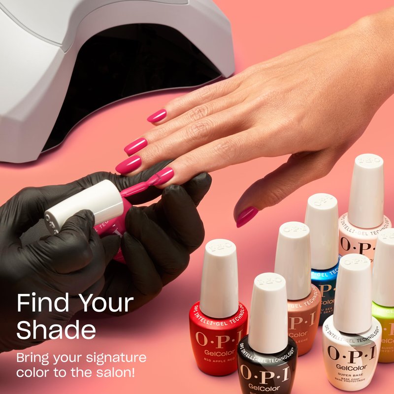 OPI GelColor OPI Nails the Runway | Opaque Muted Silver Shimmer LED Cure Gel Nail Polish | Salon-Quality Shine, Long-Lasting Wear | Vegan & HEMA Free | 0.5 Fl Oz