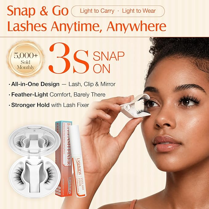 LASHVIEW Upgrade Magnetic Eyelashes with Applicator Soft Magnetic Eyelashes Natural Look Reusable No Glue Needed Easy to Wear and Remove (YT15)