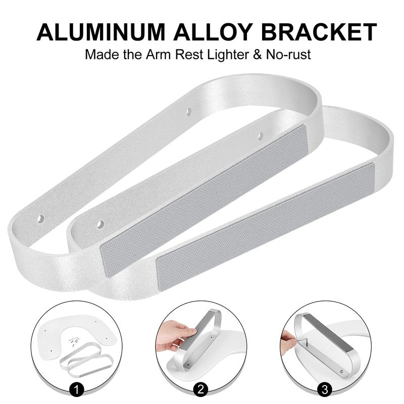 U Shaped Arm Rest for Nails Tech,Cleanable Leather Manicure Nail Hand Rest Stand,Nail Armrest Pillow for Acrylic Nails Salon Tool,Aluminum Alloy Holder,Non-slip Pads
