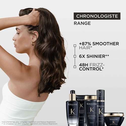 Kerastase Chronologiste Hair Mask | Moisturizes Hair & Scalp For Soft, Shiny Hair | Anti Frizz Deep Conditioning Mask | With Hyaluronic Acid | For Dry, Damaged Hair | Intense Régénérant | 6.8 Fl Oz