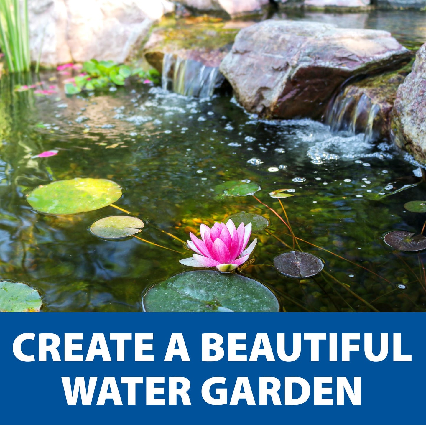 The Pond Guy SolidFlo G2 Submersible Pump for Small Ponds, Water Gardens & Waterfalls, Quiet, Durable, and Efficient Flow, Easy DIY Setup, 1250 GPH
