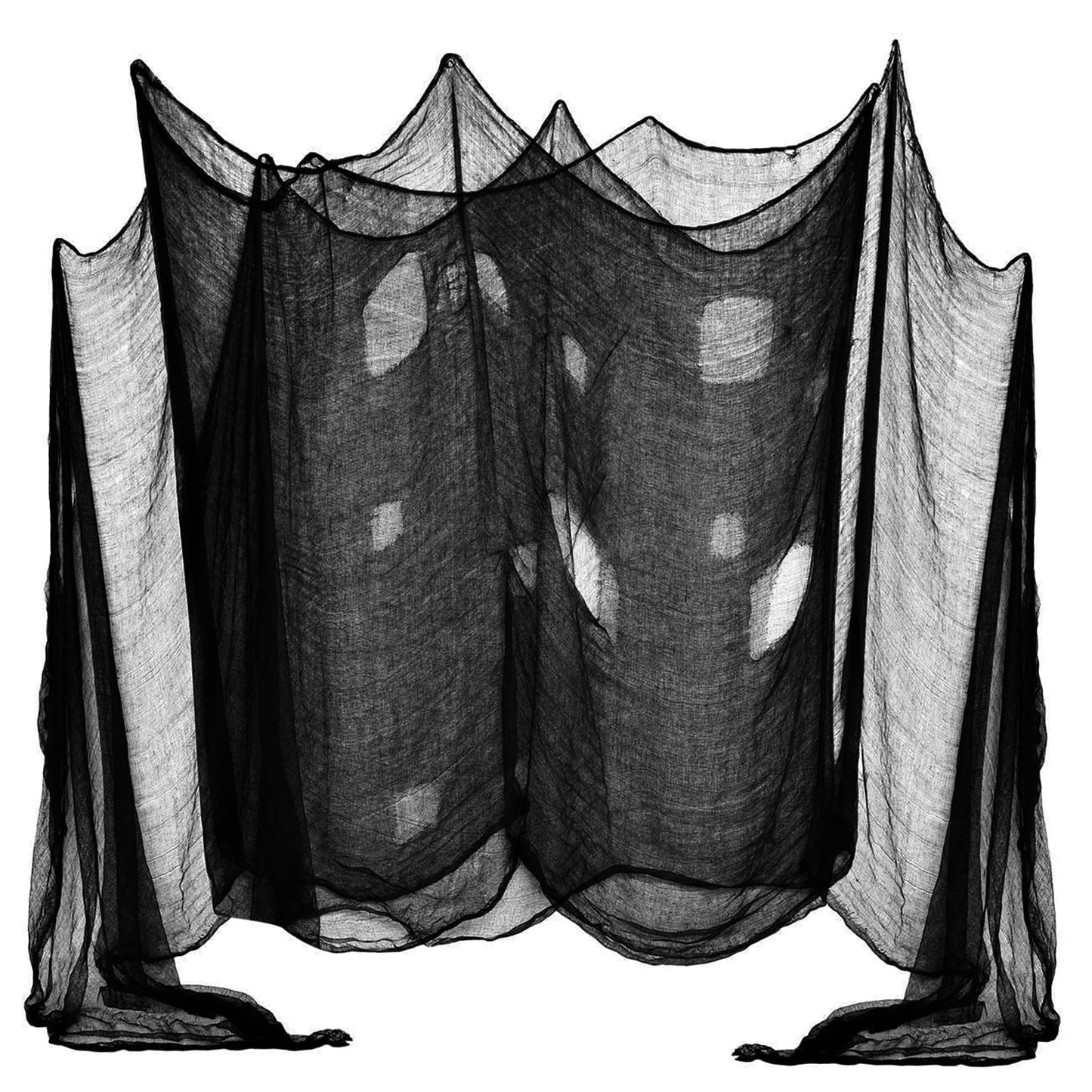 Evoio Halloween Decorations Creepy Cloth, 200 X 80inch Black Scary Gauze Spooky Cloth, Freaky Loose Creepy Clothes, Halloween Decorations for Haunted Houses Outdoor Indoor Yard Cauldron Wall Decor
