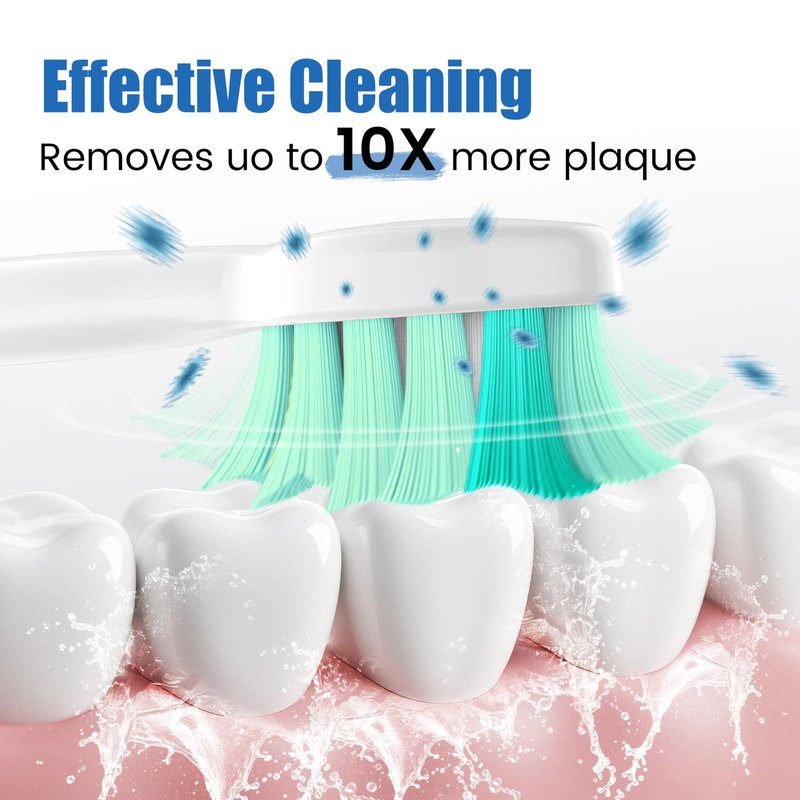 POSWEENR Replacement Toothbrush Heads Compatible with Philips Sonicare, Electric Toothbrush Replacement Heads for Plaque Control 10 Pack White