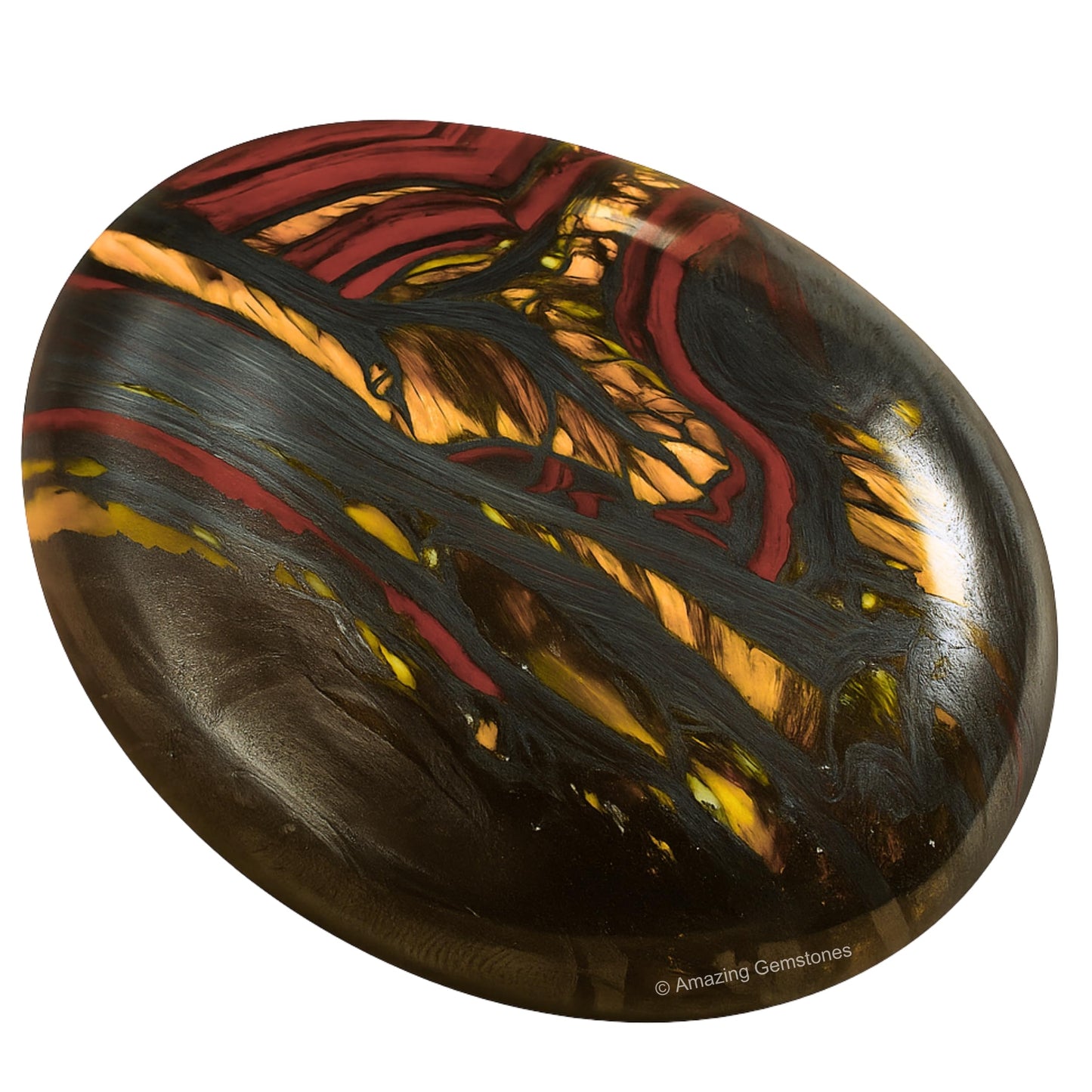 Amazing Gemstone Iron Tiger Eye Crystals and Healing Stones - Large Palm Stone Crystals Piedra - Crystal for Good Luck, Balanced Positive Energy, Meditation - Unique Stocking Stuffers, Gifts for Women