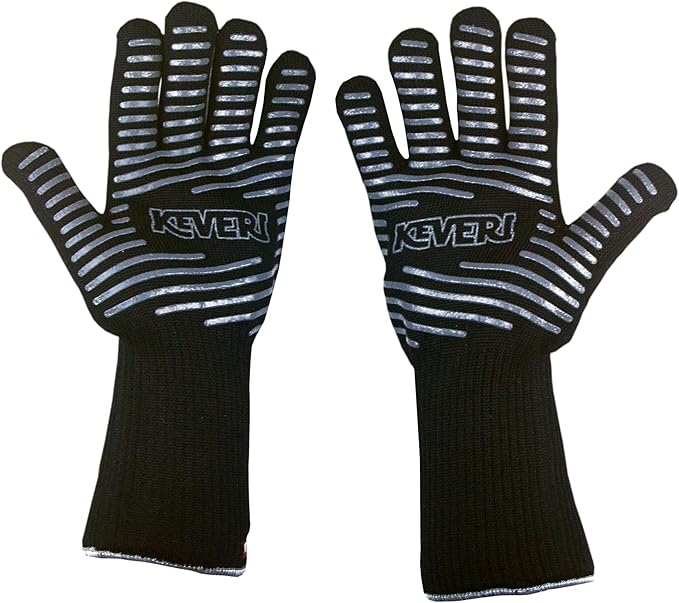 BBQ Grill Gloves, EN407 Certified â Heat Resistant up to 932Â°F (500Â°C) | Polyaramid Fiber, Non-Slip Grip, Oven & Smoker Gloves for Men & Women