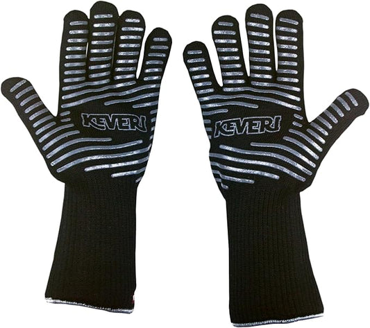 BBQ Grill Gloves, EN407 Certified â Heat Resistant up to 932Â°F (500Â°C) | Polyaramid Fiber, Non-Slip Grip, Oven & Smoker Gloves for Men & Women