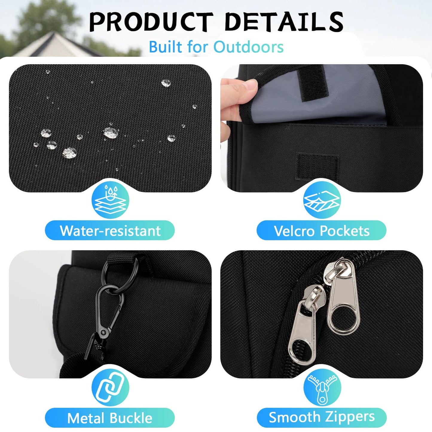 Travel Bag Compatible with Anker SOLIX C300, Portable Power Station, Protective Storage Bag for 288Wh LiFePO4 Battery, Portable Generator Organizer with Pockets & Shoulder Strap for Camping Travel