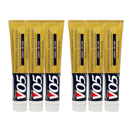 Alberto VO5 Conditioning Hairdressing - Normal to Dry Hair - Hair Conditioner Smooths Frizz and Enhances Color Vibrancy - 1.5 oz - Pack of 6