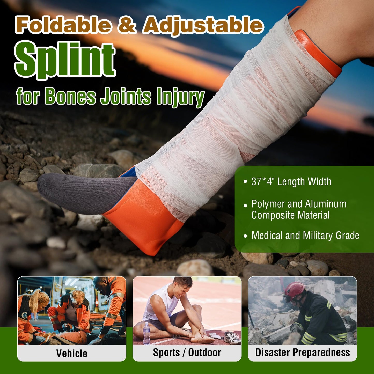 Premium IFAK Trauma Kits, First Aid Kits with Tourniquet, 36" Splint, Israeli-Bandage,Survival Emergency Prepare Equipment Bag for Home, Outdoor, Heavy-Duty Workspace, School, Car