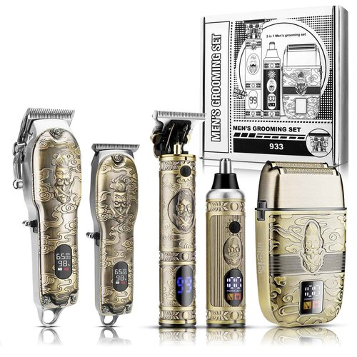 Karrte Upgraded Men’s Grooming Kit Professional Hair Clippers and Shaver for Men,Electric Razor and Nose Trimmer Set,Gifts for Men