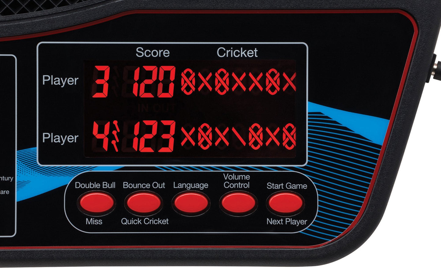 Viper Orion Electronic Soft Tip Dartboard with LaserLite Laser Throw/Toe Line Marker, red and Black