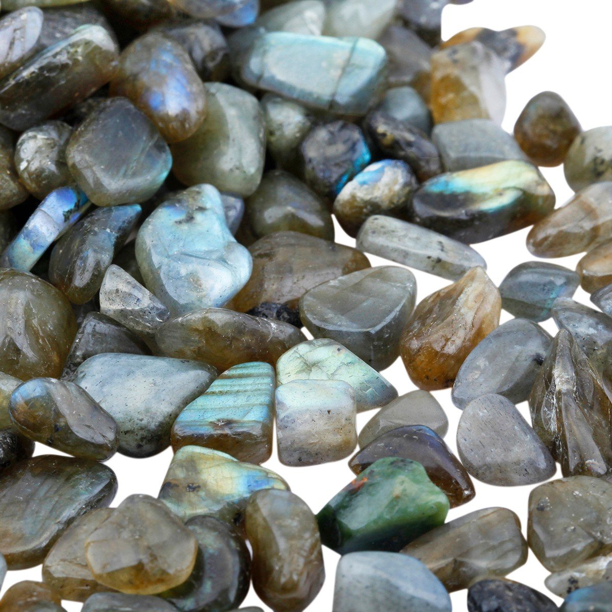 rockcloud 1 lb Labradorite Small Tumbled Chips Crushed Stone Healing Reiki Crystal Jewelry Making Home Decoration
