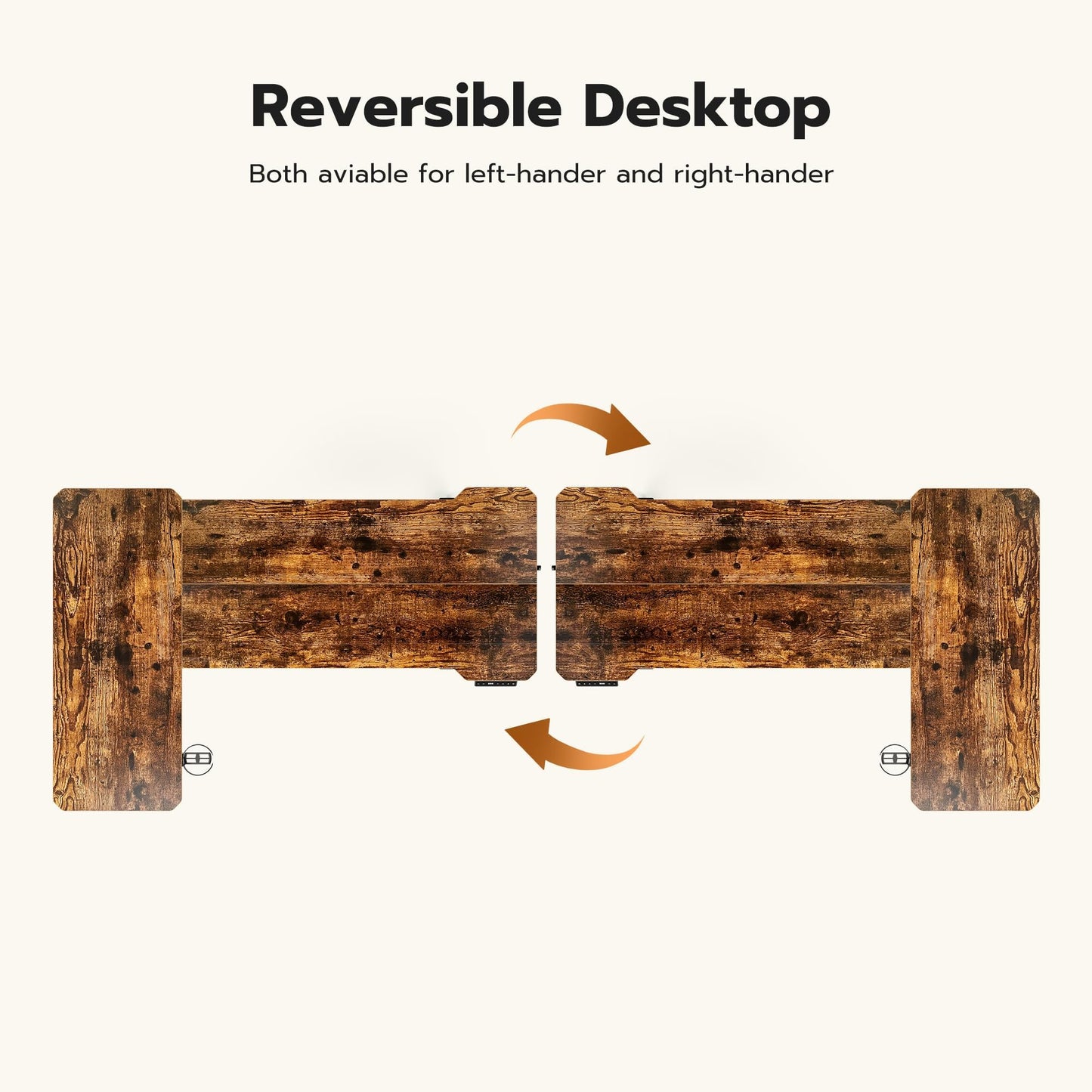 Acrolix 59 Inch L Shaped Standing Desk Electric Adjustable Height, Corner Standing Desk, Electric Sit Stand Table with Reversible Splice Boards for Computer Office Home (Rustic Brown)